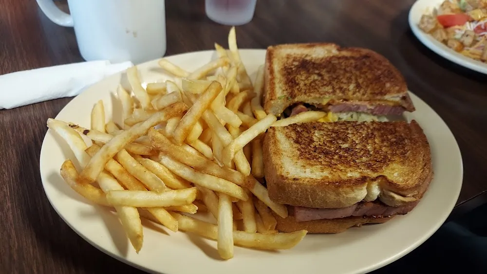 Ham & Cheese Sandwich with French Fries